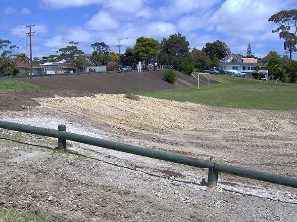November 2005 the sports field bank has been repaired